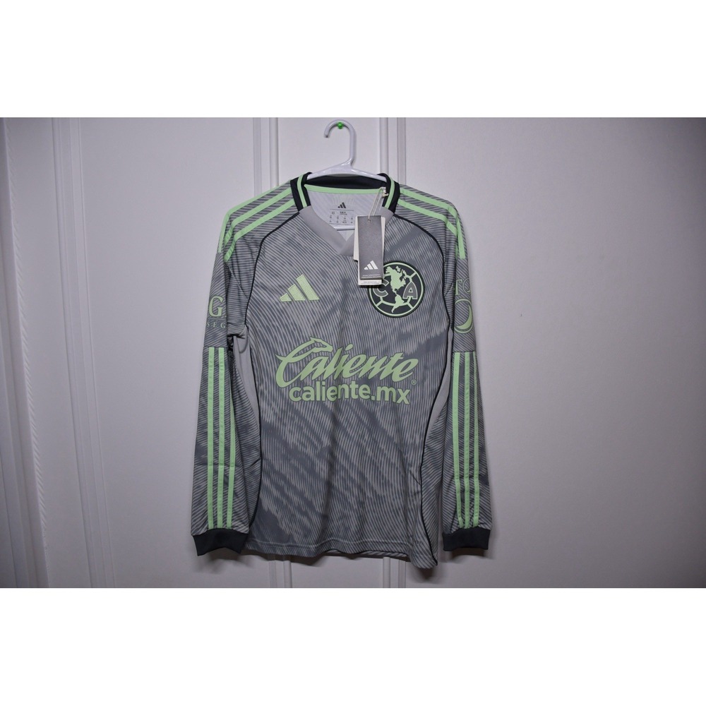 Adidas Club America 25/26 Third Long Sleeve Jersey XS Gray JN8638 NWT